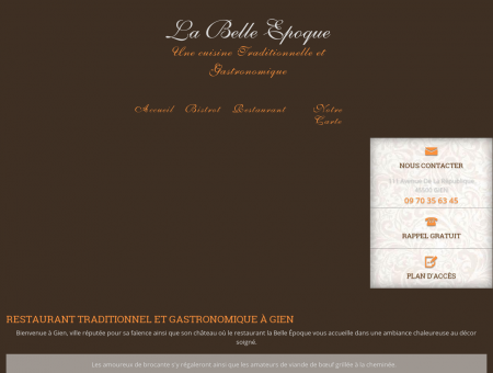 Restaurant Gien - LA BELLE EPOQUE :...