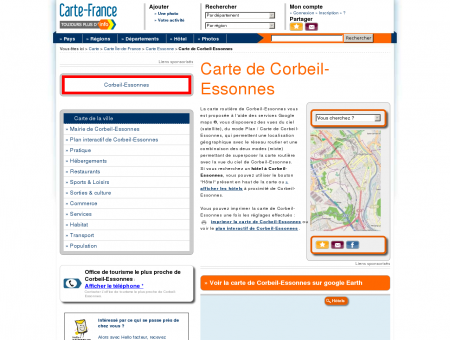Carte et plan de Corbeil-Essonnes 91100 :...