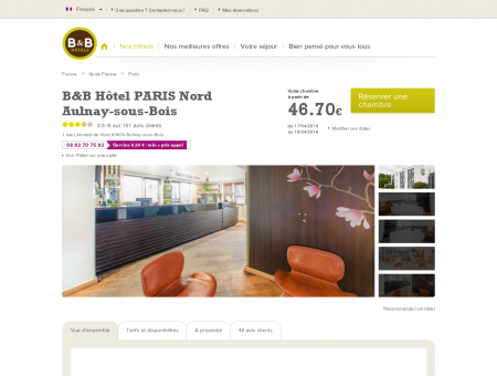 B&B-Hôtel pas cher Paris Nord Aulnay-Sous...