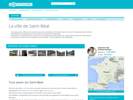 Mairie Saint-Béat, informations sur la ville...