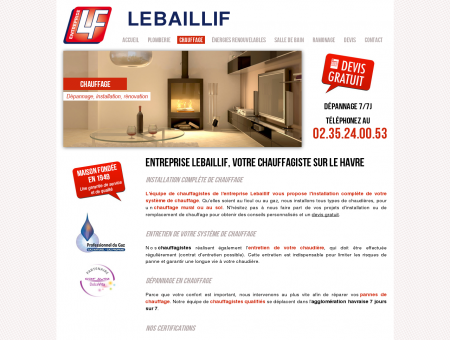 Chauffage - Entreprise LEBAILLIF - Chauffagiste...
