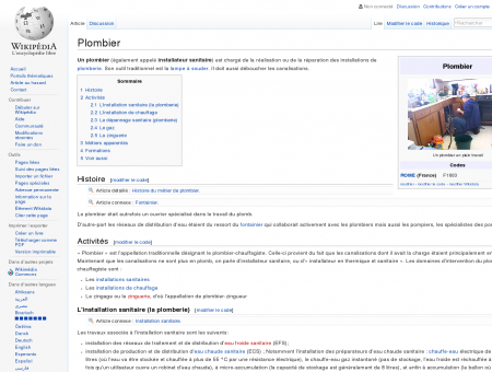 Plombier  Wikipédia