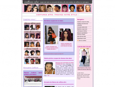 COIFFURE AFRO : annuaire salons, photos...