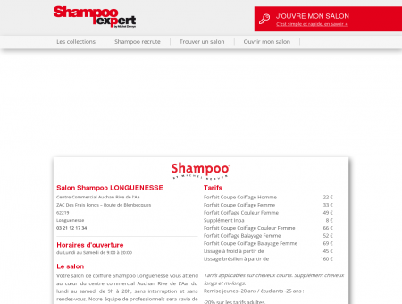 Votre salon de coiffure Shampoo à...