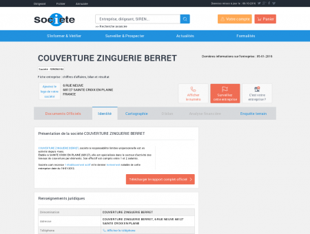 COUVERTURE ZINGUERIE BERRET (SAINTE...