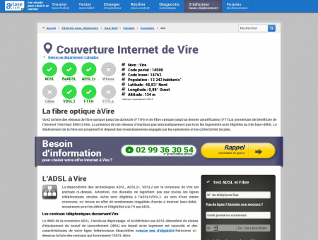 Couverture Internet de Vire - Comparatif...