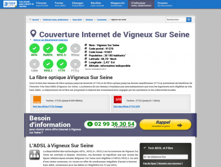 Couverture Internet de Vigneux Sur Seine -...