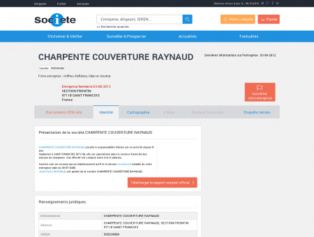 CHARPENTE COUVERTURE RAYNAUD (SAINT...