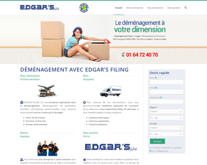 Demenagement avec EDGAR'S FILING