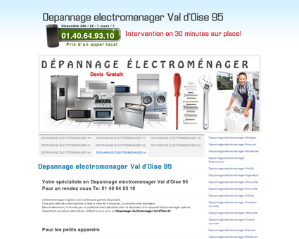 Depannage electromenager Val d'Oise 95 Tel:...