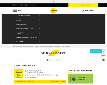 Agence - VELIZY IMMOBILIER - 78140 -...