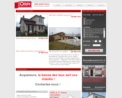 Immobilier Mont-de-Marsan et Roquefort :...