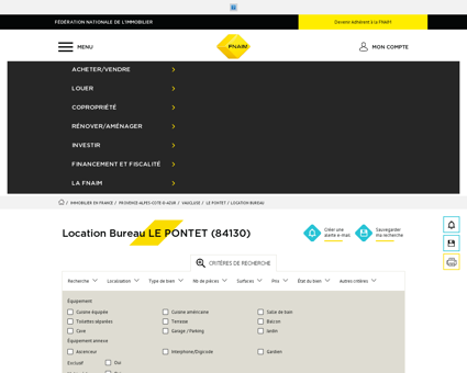 Location Bureau LE PONTET (84130) - Fnaim.fr