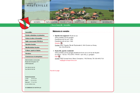 Commune d'Hauteville - Immobilier