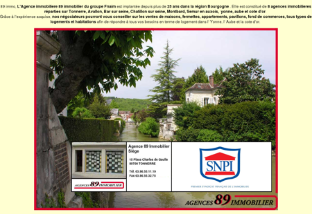 Agences 89 immobilier agence immobiliere...