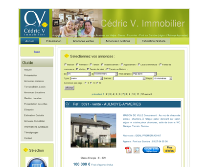 Cedric V. Immobilier - Fourmies, Avesnes sur...