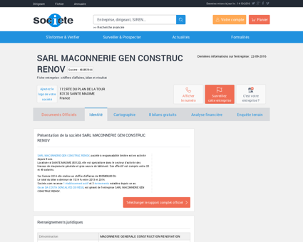 SARL MACONNERIE GEN CONSTRUC RENOV...