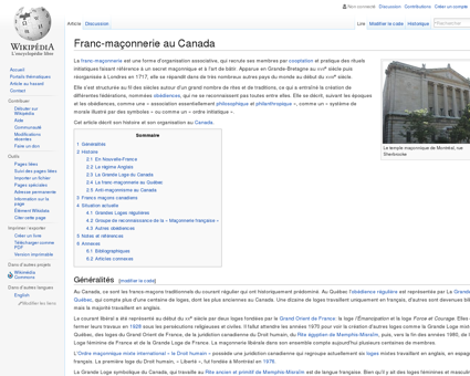 Franc-maçonnerie au Canada  Wikipédia