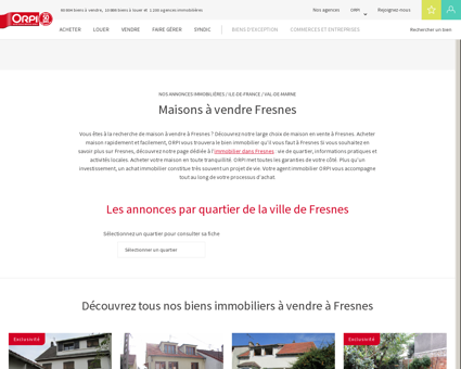 Achat - Vente Maison à Fresnes - Orpi...