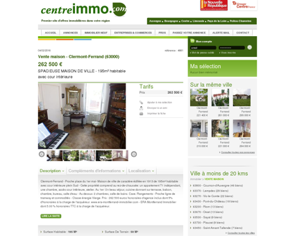 Annonce : Vente maison - Clermont-Ferrand...