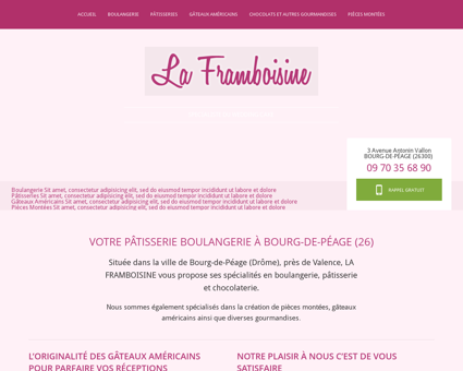 Patisserie Bourg de Péage - LA FRAMBOISINE :...