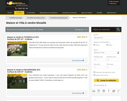 Maison et villa a vendre Moselle (57 ) -...