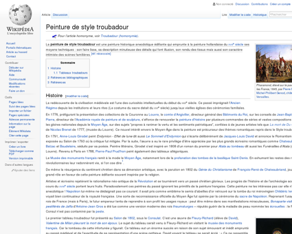 Peinture de style troubadour  Wikipédia