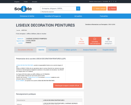 LISIEUX DECORATION PEINTURES (LISIEUX)...