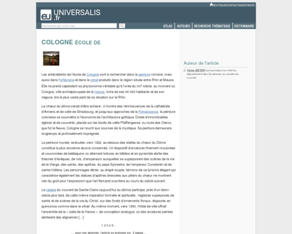 ÉCOLE DE COLOGNE - Encyclopædia Universalis
