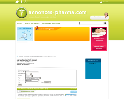 Annonces Pharmacie Provence-Alpes-Côte...
