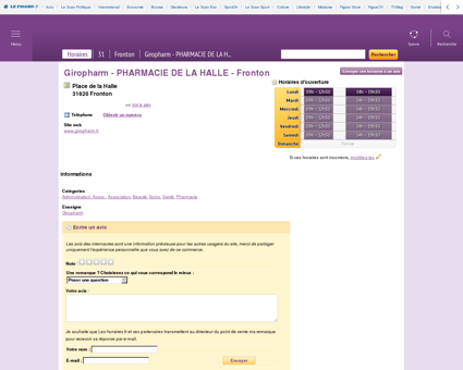 Pharmacie De La Halle à Fronton | Les-horaires.fr