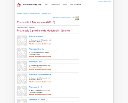 Pharmacie à Modenheim (68110) - Pharmacien...