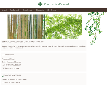 Pharmacie Wickaert - Accueil