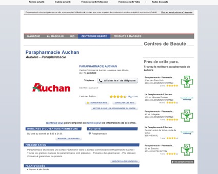 Parapharmacie Auchan - Aubière (63170) :...