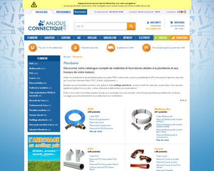 Achat plomberie en ligne | anjou-connectique.com