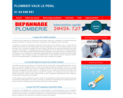 Plombier Vaux Le Penil : 01 64 949 951...