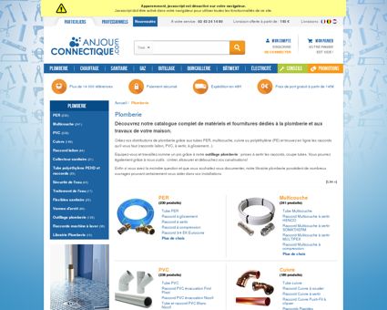 Achat plomberie en ligne | anjou-connectique.com