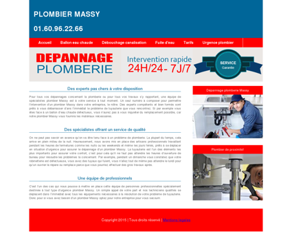 Plombier Massy : 01.60.96.22.66 solution...