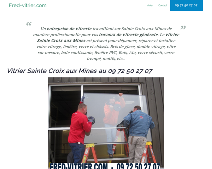 Entreprise de vitrerie Sainte Croix aux Mines:...