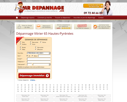 Dépannage Vitrier 65 Hautes-Pyrénées :...