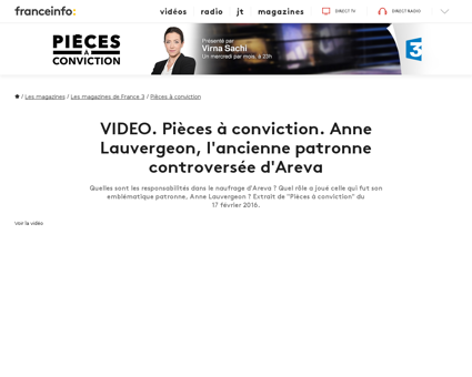 Video pieces a conviction anne lauvergeo Anne