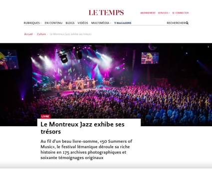 Montreux jazz exhibe tresors Arnaud