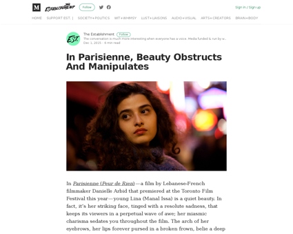 In parisienne beauty obstructs and manip Danielle