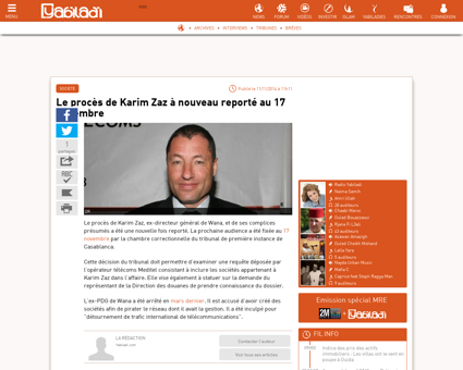 Proces karim nouveau reporte novembre Karim