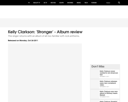 Kelly clarkson stronger album review Kelly