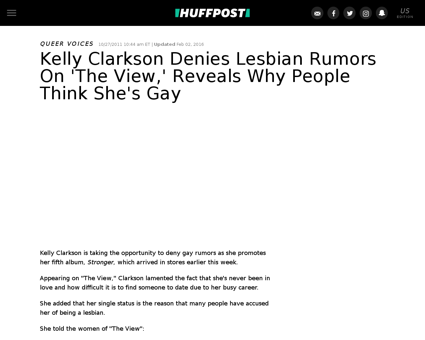 Kelly clarkson denies lesbian rumors on  Kelly