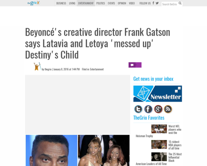 Beyonces creative director frank gatson  Kelly
