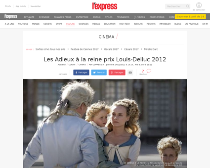Les adieux a la reine prix louis delluc  Louise