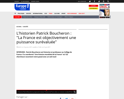 L historien Patrick Boucheron La France  Patrick