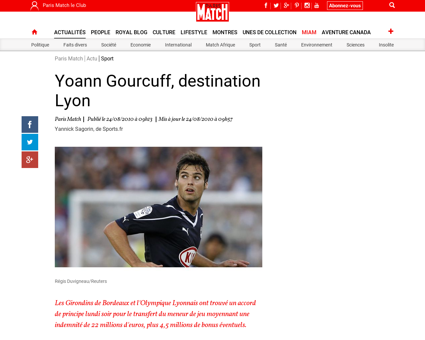 Accord avec Bordeaux pour le transfert d Yoann